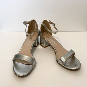 Silver Block Heel/Sandals